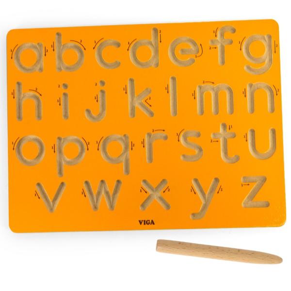 Tabla de scris pentru copii VIGA alfabet (litere mici) și indicator pentru scriere corectă 44695