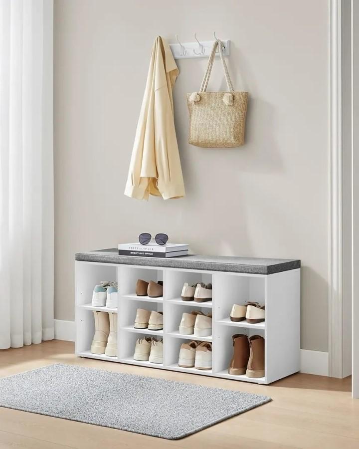 Dulap pentru incaltaminte Vasagle LHS10WT (Cloud White/Dove Grey)