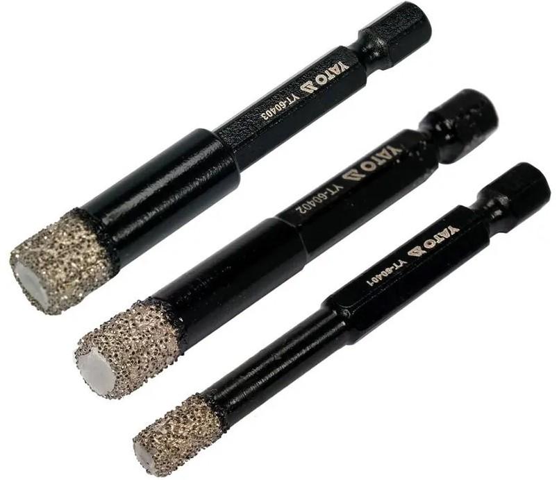  Yato Set de carote 3 шт. 1/4" (6.3 мм)