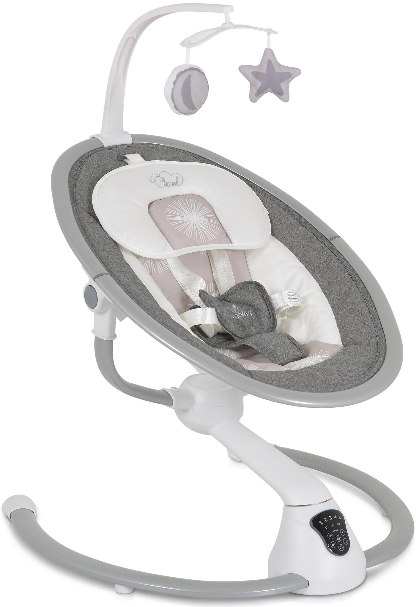 Шезлонг детский Moni Cloud Touch Grey