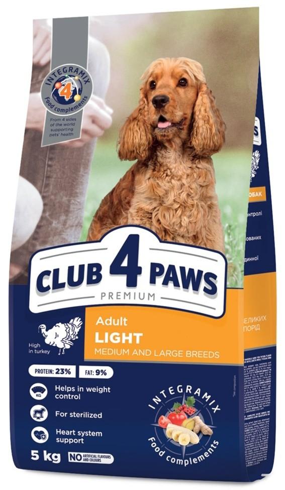 Сухой корм для собак Club4Paws Adult Light Medium/Large Breeds 5kg