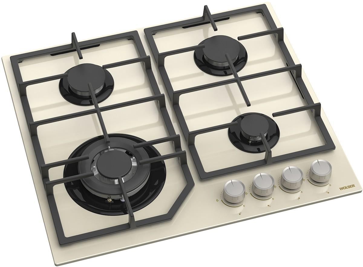 Plita pe gaz incorporabila Wolser WL-F 6406 TURBO IVORY GL FFD