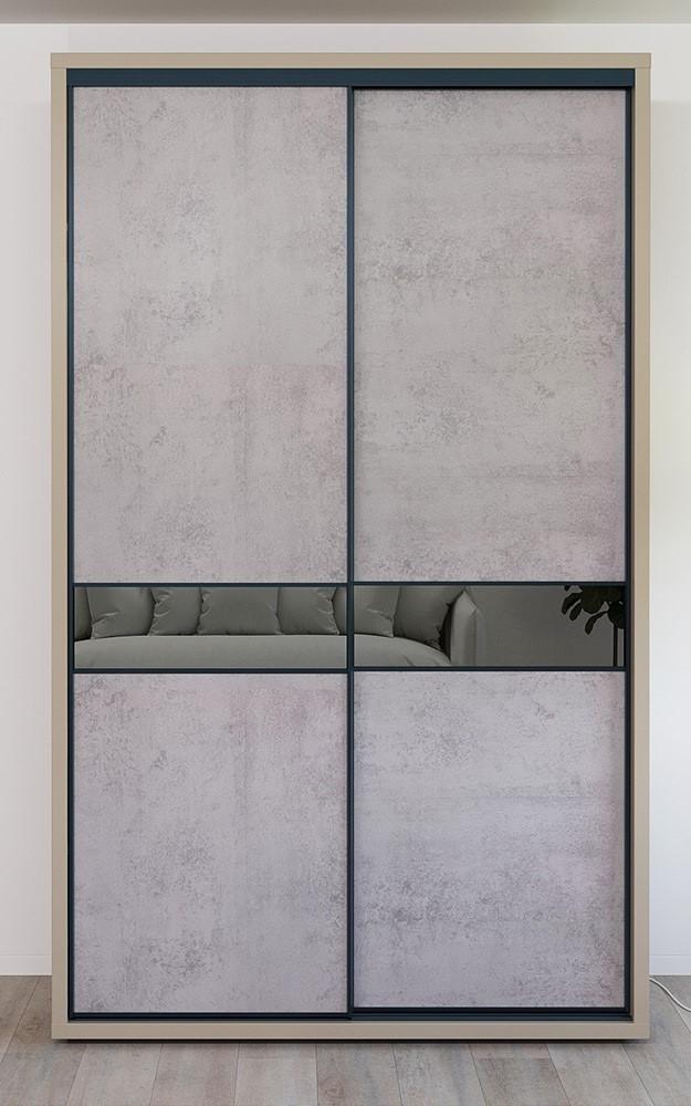Шкаф-купе Bayro Murano 140x230x60 см Серый Камень