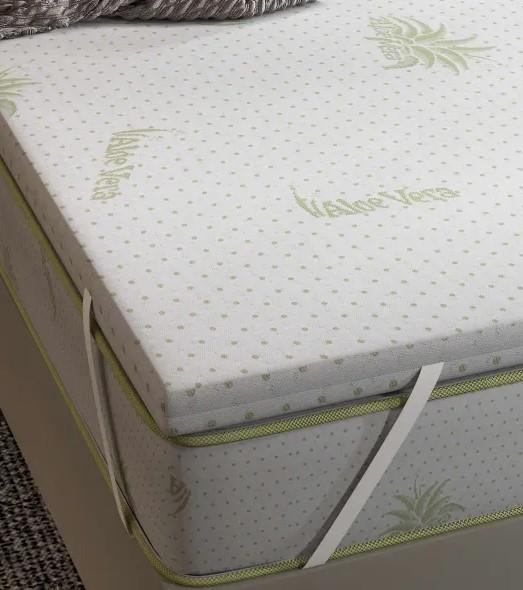 Topper saltea Trendy Aloevera 90x190 cm Alb