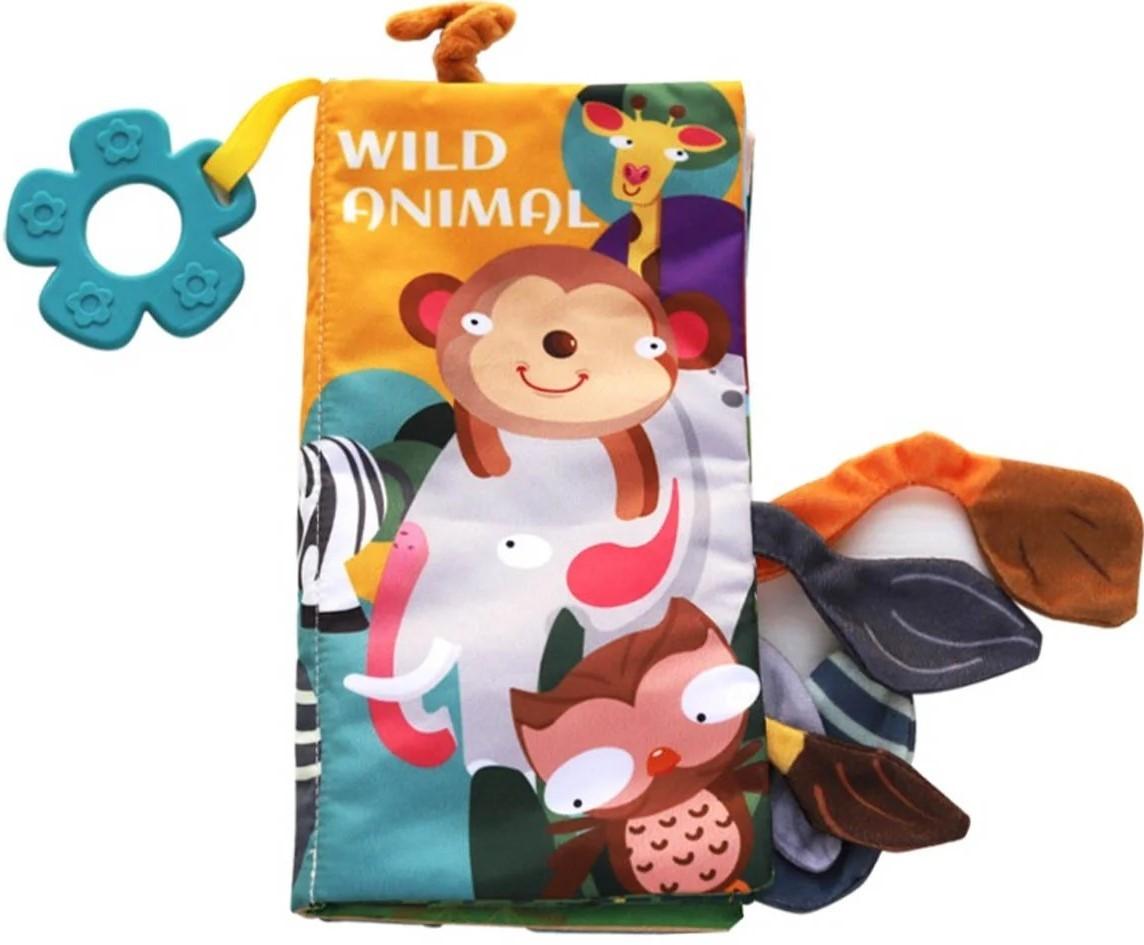 Развивающая книжка Kikka Boo Cloth book with teether Wild Animal