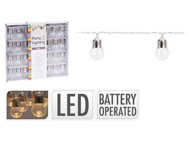 Рождественские огни Party Lights 30LED белый 4.5м