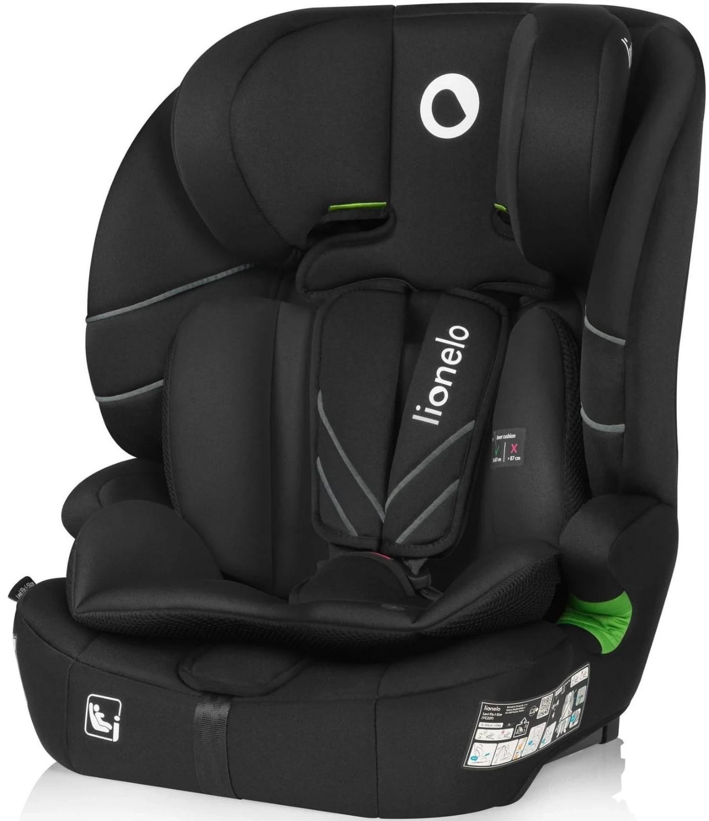Детское автокресло Lionelo Levi Fix Black Carbon