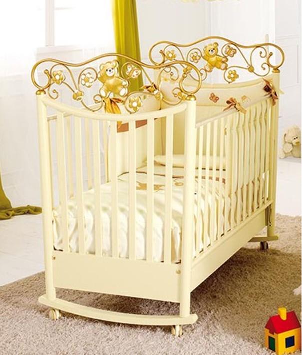 Patut copii Baby Expert Perla Crema/Auriu