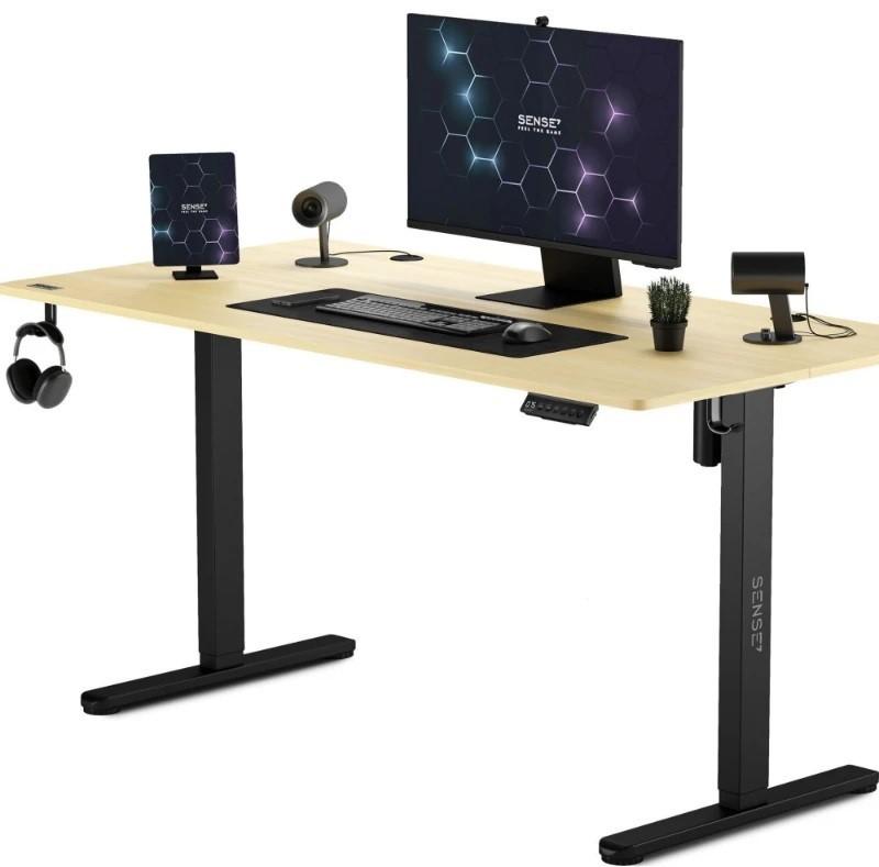 Masa gaming SENSE7 Nojo 140x70 Black Pine