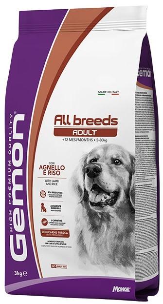 Hrana uscata pentru caini Gemon Dog (All Breed) Medium Adult Lamb/Rice 15 kg (M38615)