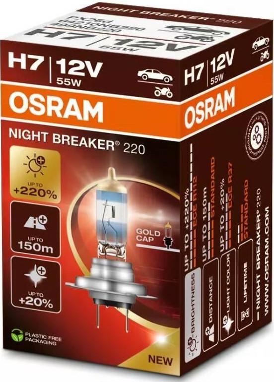 Lampa auto Osram 64210 NB220 +220% H7 12V 55W