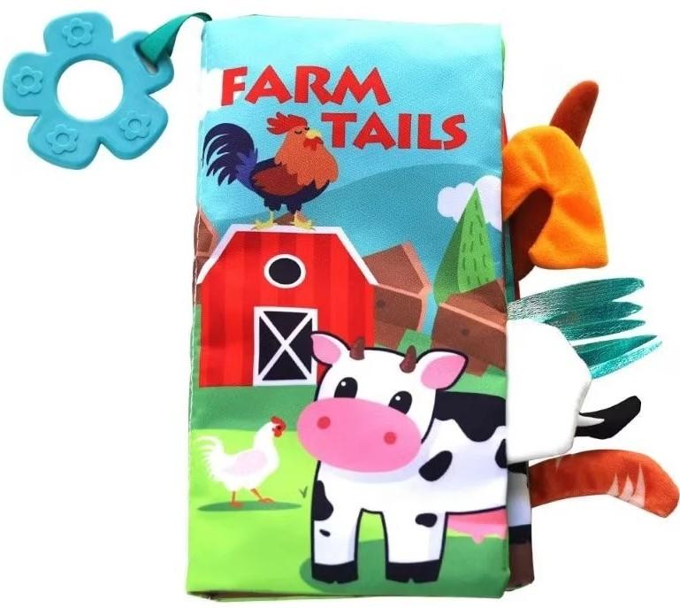 Развивающая книжка Kikka Boo Cloth book with teether Farm Tails