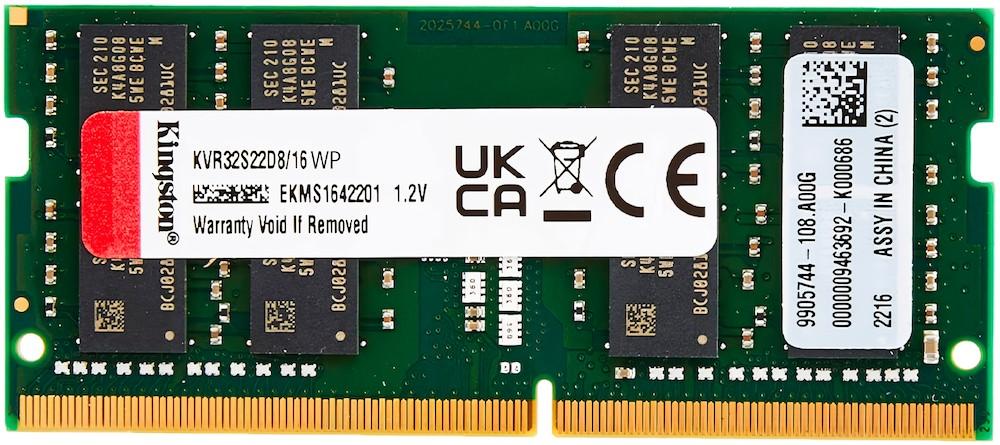 Memorie operativa RAM Kingston ValueRam 16GB DDR4-3200MHz (KVR32S22D8/16WP)