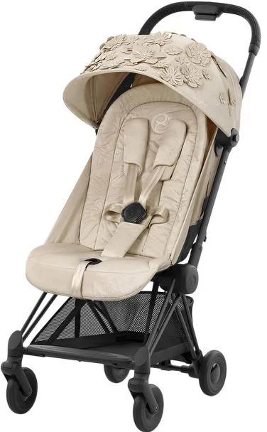 Прогулочная коляска Cybex Coya Matt Black Simply Flowers Beige