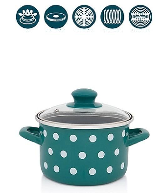 Кастрюля Metalac Green Dots 2л