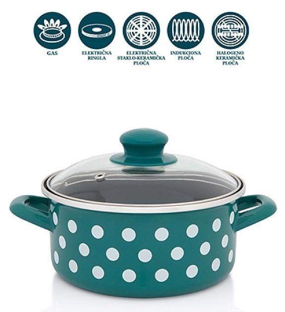 Кастрюля Metalac Green Dots 2.2 л
