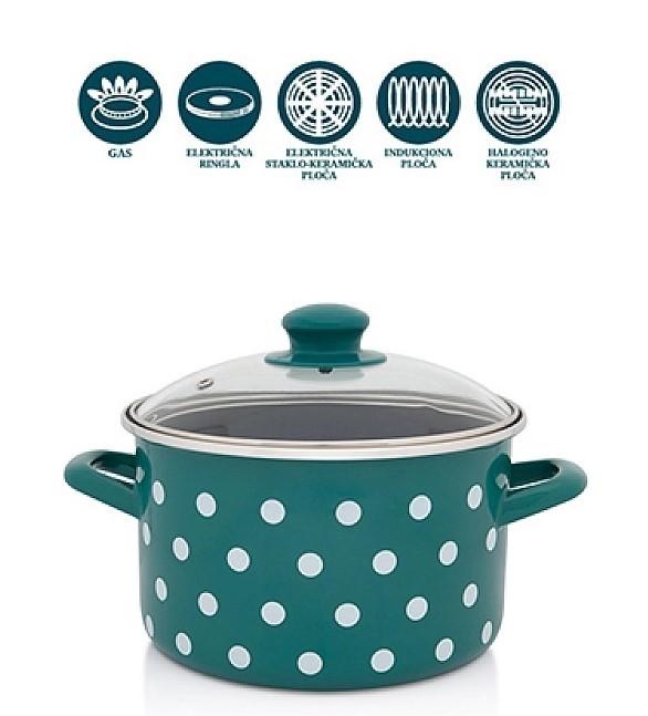 Кастрюля Metalac Green Dots 4 л