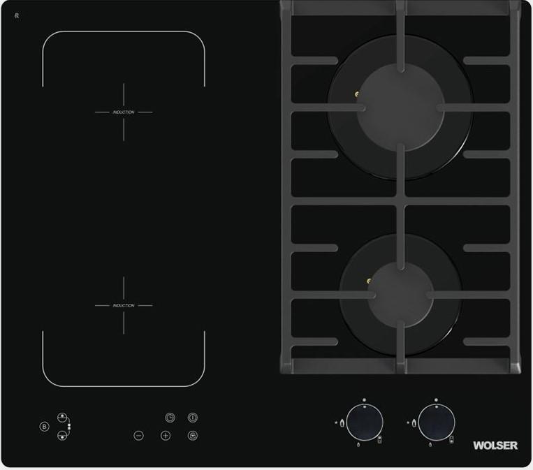 Plita incorporabila combinata Wolser WL-QX602G2IND Black