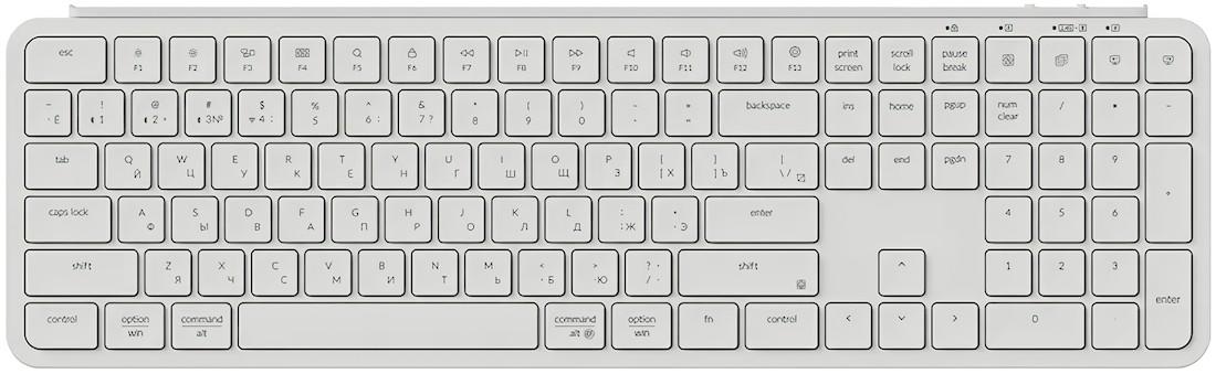 Клавиатурa Keychron B6 Pro Ultra-Slim Ivory White (B6P-K8-RU)