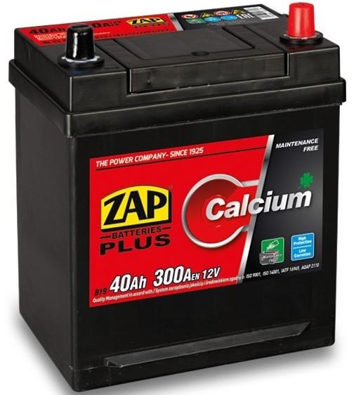 Аккумулятор ZAP 40 Ah Plus Japan Cars