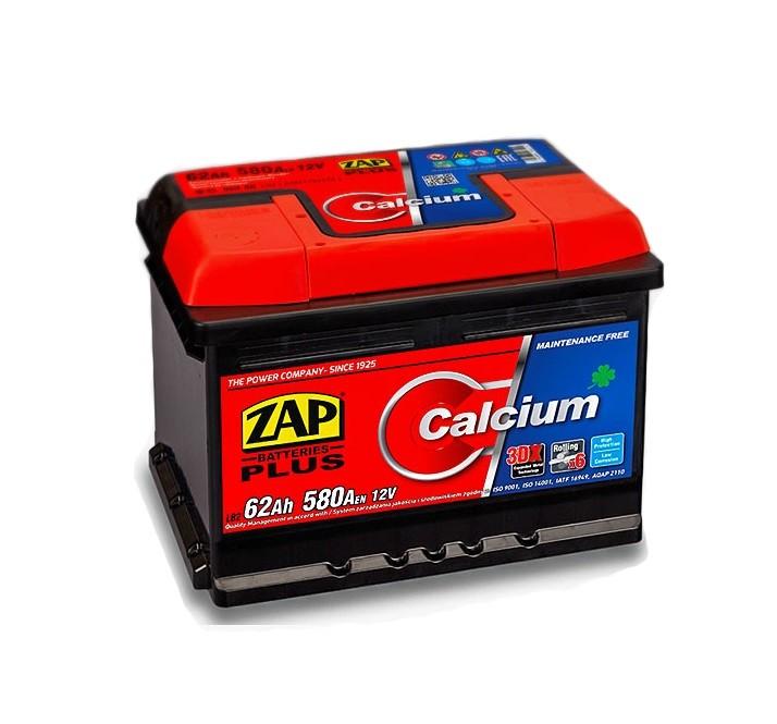 Аккумулятор ZAP 62 Ah Plus NEW+ левый