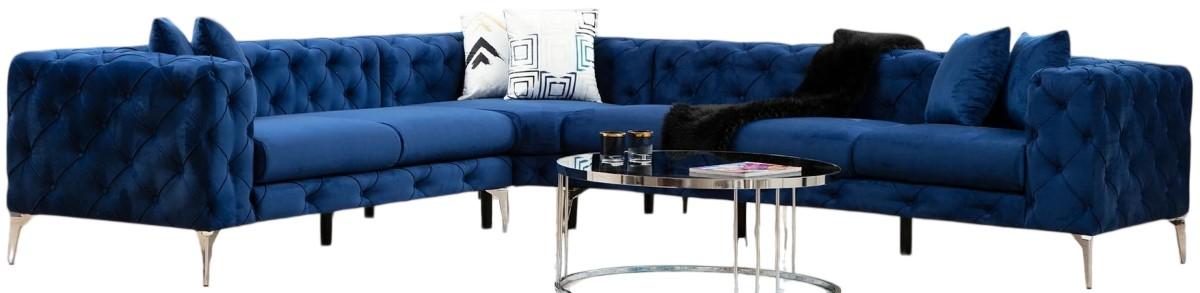 Canapea coltar Trendy Como Stanga Bleumarin (Albastru)