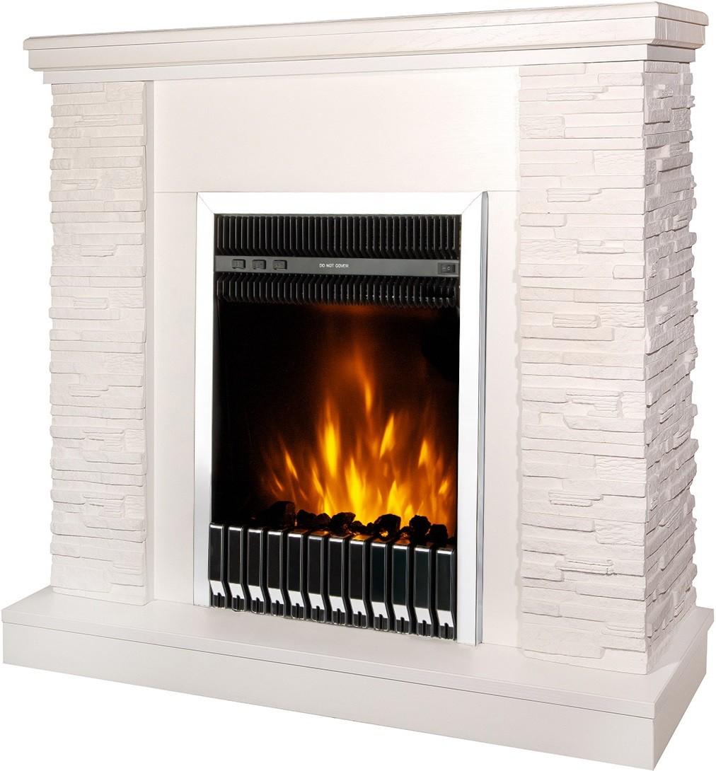Semineu electric ArtFlame Rock Ivory & Gala Silver