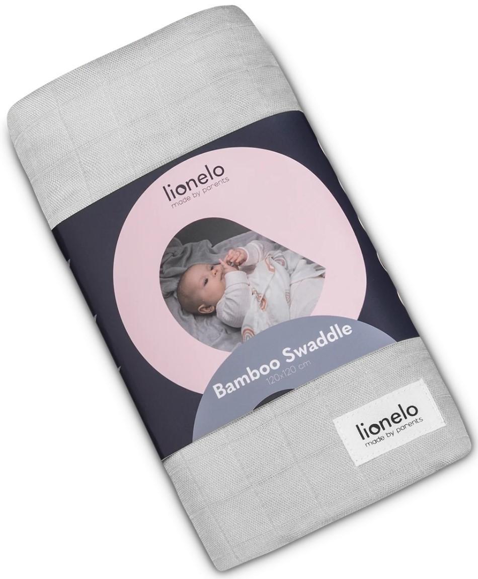 Одеяло Lionelo Bamboo Swaddle Grey Stone