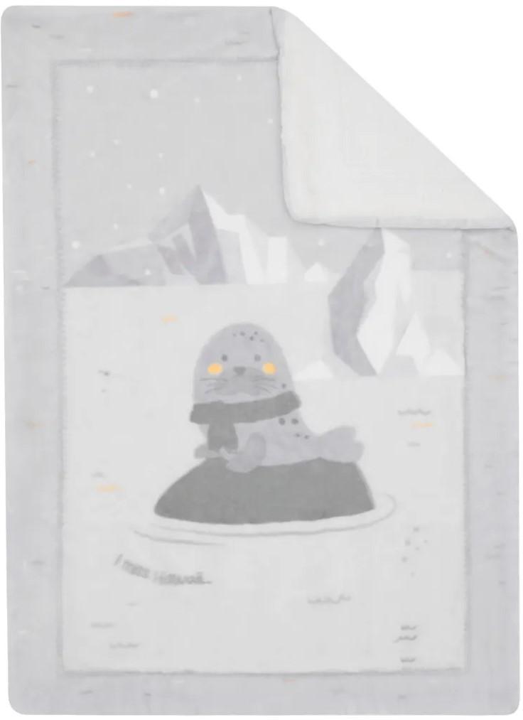 Plapuma Kikka Boo Sherpa Seally Me Grey 80x110 cm