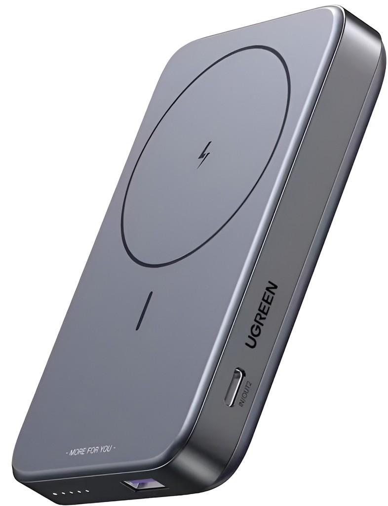 Acumulator extern Ugreen Foldable Kickstand Magnetic Wireless 10000mAh Space Gray