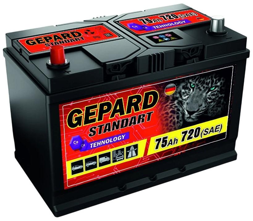 Аккумулятор GEPARD Standart 75 AH 650A Japan