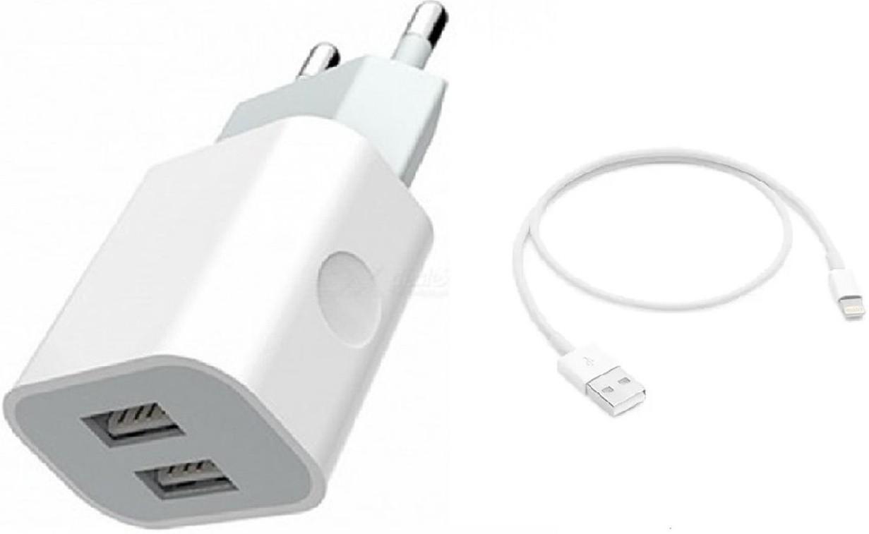Зарядное устройство для телефона Jokade Wall Charger with Cable USB to Lightning Single Dual 5A Yiyue White