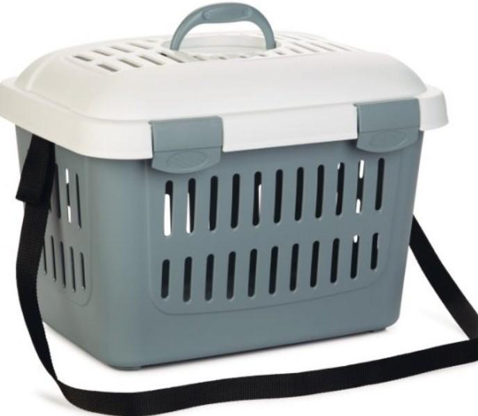 Переноска для кошек Beeztees MIDI GULLIVER L Blue/White 45x33x33cm