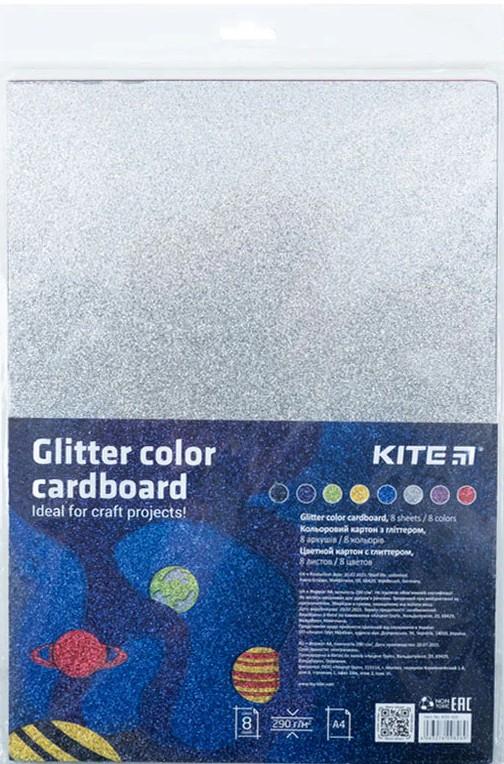 Цветная бумага Kite с глиттером K22-422