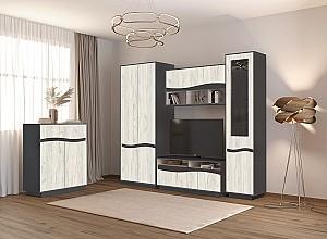 Стенка Yasen Женева 2,45 м+ 1ш2д серый графит