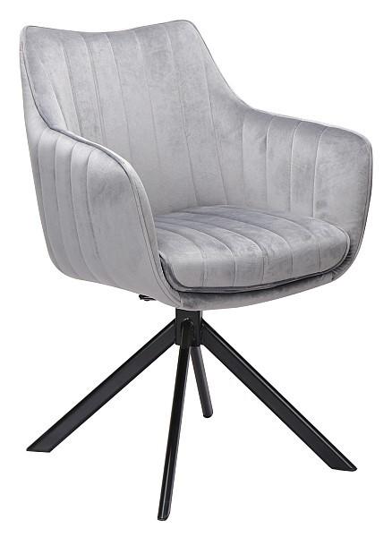 Scaun Signal Azalia Velvet Gri/Negru