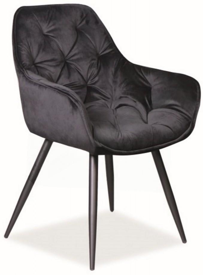 Scaun Signal Cherry Velvet Negru