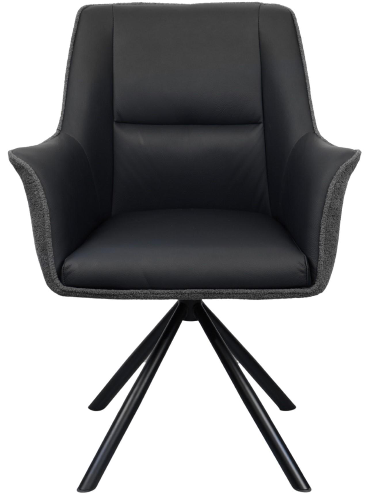 Стул DP Blum Кожа+Ткань Black