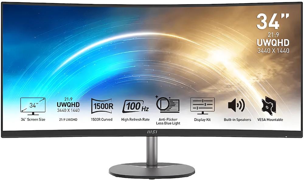 Monitor MSI PRO MP341CQ Black