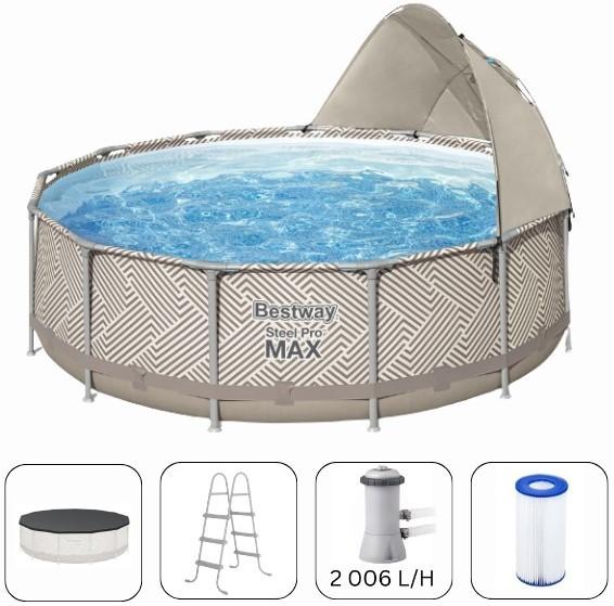 Piscina cu carcasa BESTWAY STEEL PRO MAX 396×107 cm (561FYBW)