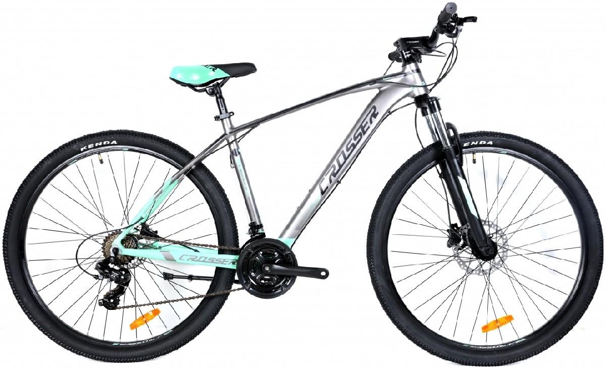 Горный велосипед Crosser X880 29/17 21S Shimano+Logan Hidraulic Gray/Green