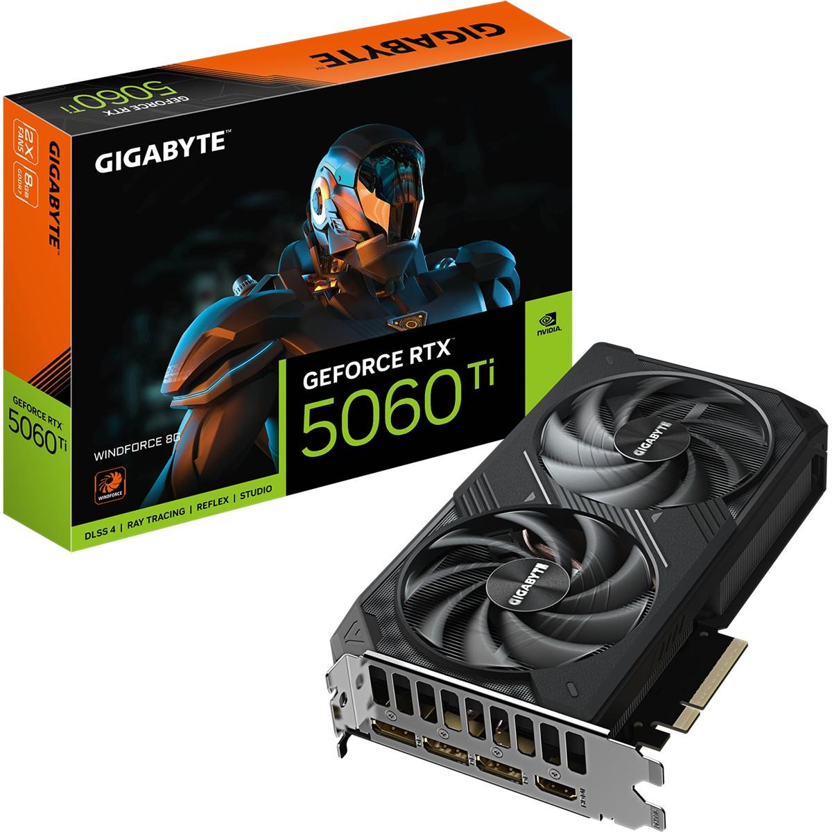 Видеокарта Gigabyte GeForce RTX 5060 Ti Windforce Max OC 8G