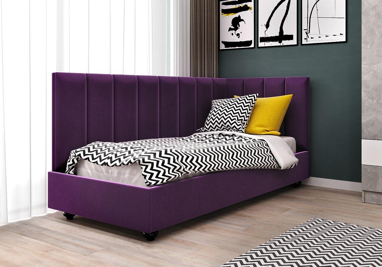 Pat copii ML Mobila Sharm 5 drept (90x200) Violet