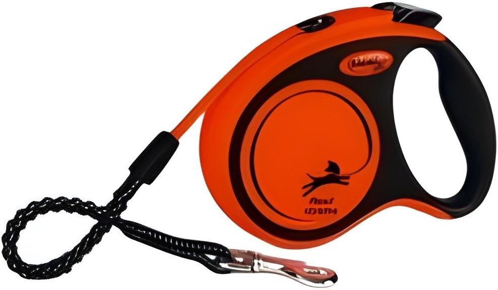 Ham pentru caini Beeztees FLEXI XTREME TAPE S Black/Orange 5M