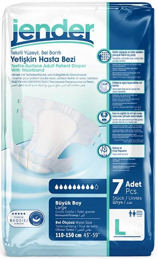 Scutece pentru maturi Jender Eco Pack 110-150cm (7pcs)