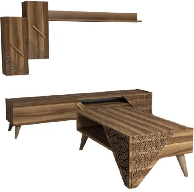 Стенка Trendy Beril 180x370x400 Грецкий орех (коричневый)
