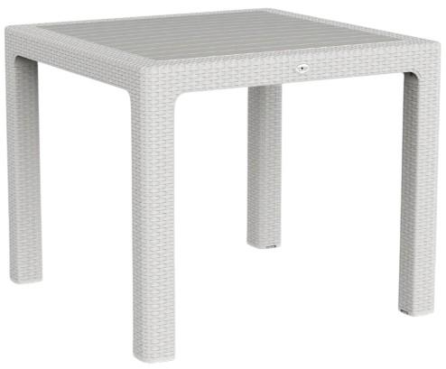 Masa de gradina Capissi Rattan 90x90 Alb