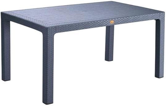 Стол садовый Capissi Rattan 90x150 Антрацит