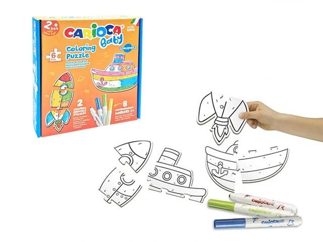 Пазлы CARIOCA Baby Puzzle Transports с раскрашиванием
