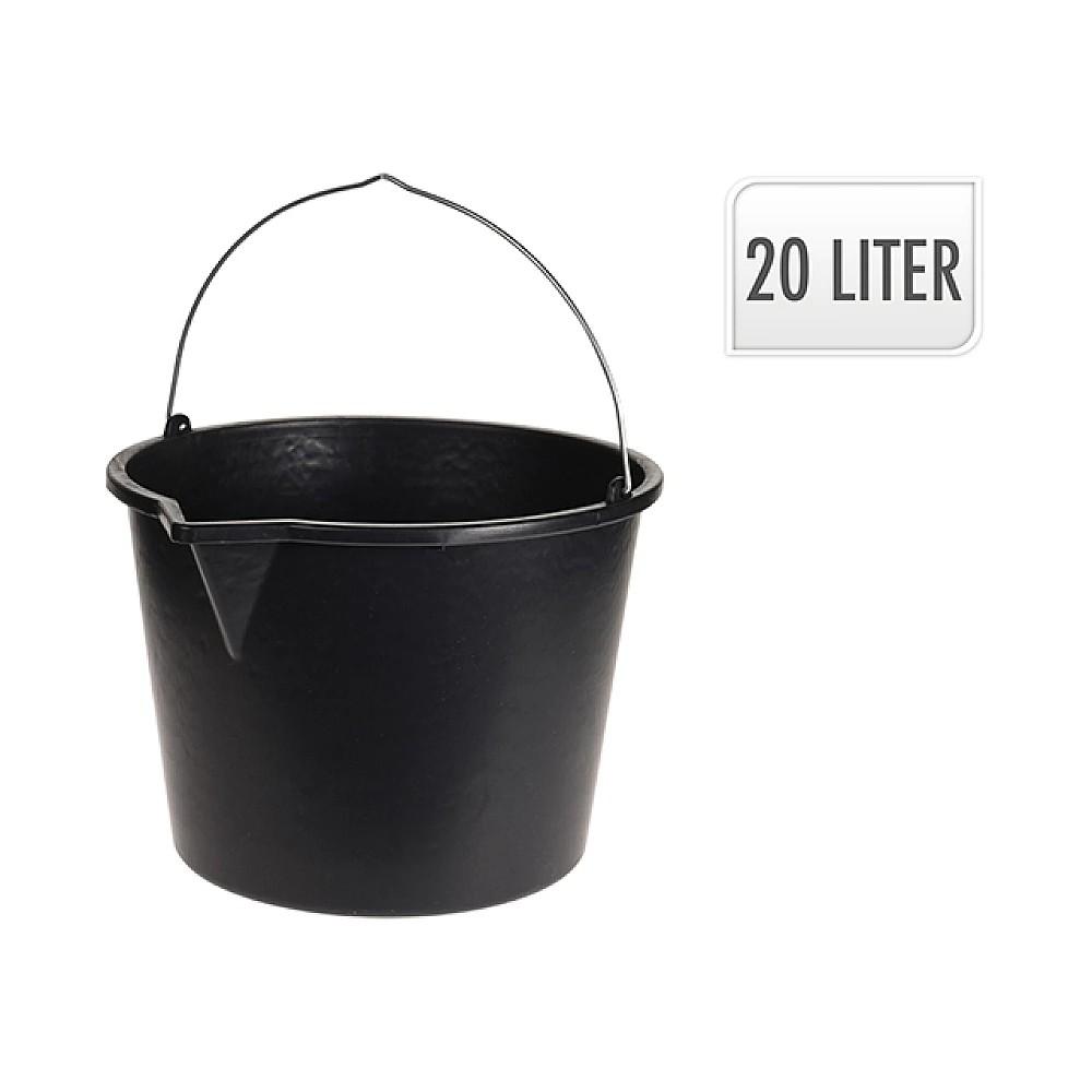 Galeata de curatare a pardoselilor VLM plastic 20l, maner metalic, neagra